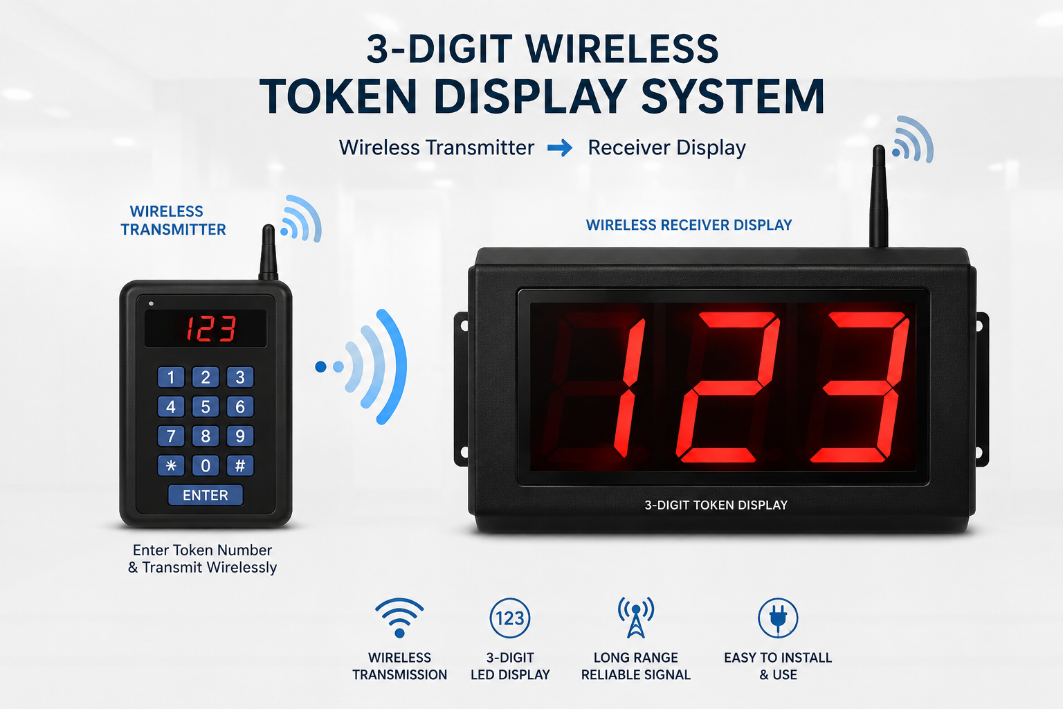 Wireless token display system